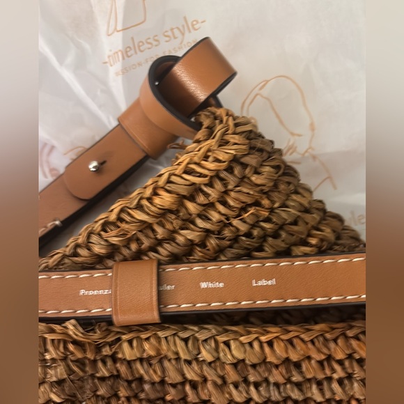 Proenza Schouler White Label Minetta Raffia Brown Straw Shoulder Bag cruise - Picture 9 of 13